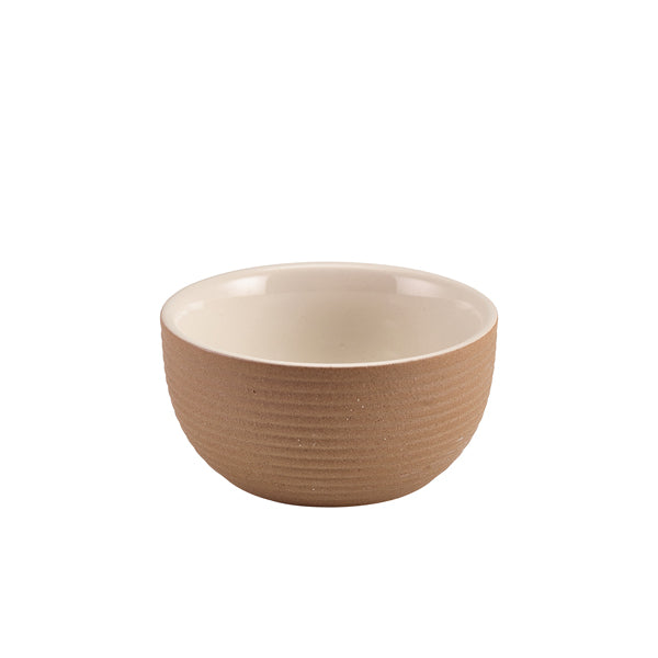 GenWare Kava White Stoneware Ribbed Round Bowl 11.5cm