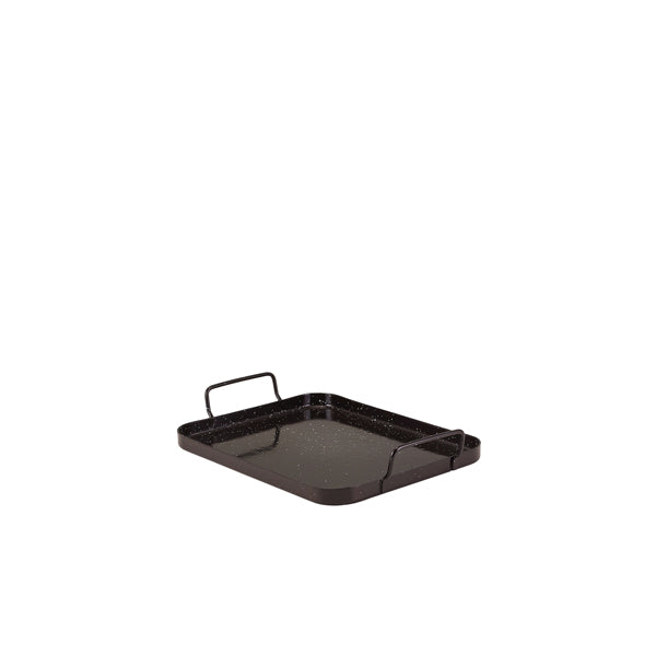 Black Enamel Tray 25 x 20cm