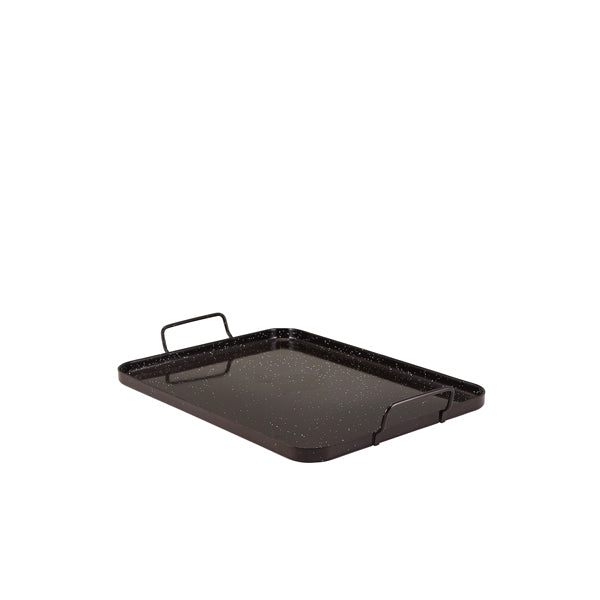 Black Enamel Tray 34 x 25cm