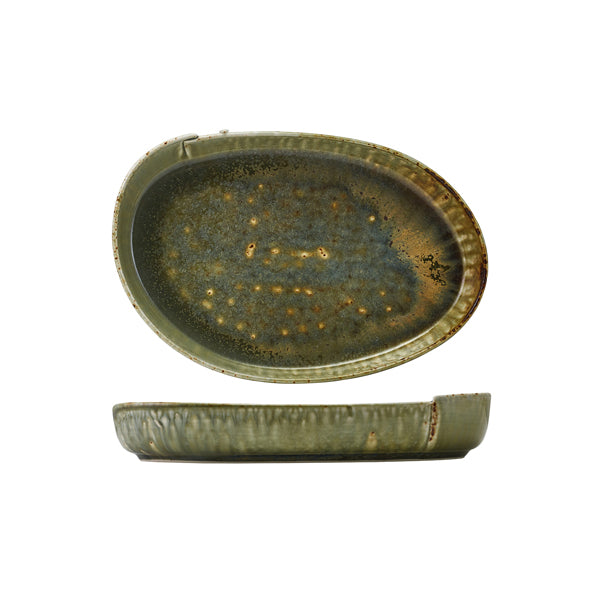 Kozo Porcelain Midori Oval Plate 28cm per case of 6