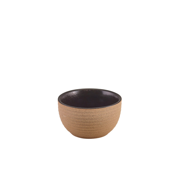 GenWare Kava Black Stoneware Ribbed Ramekin 9cl/ 3oz