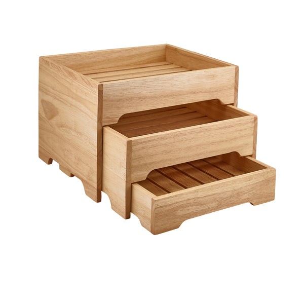 GenWare Hevea Wood 3 Tier Display Stand GN 1/2