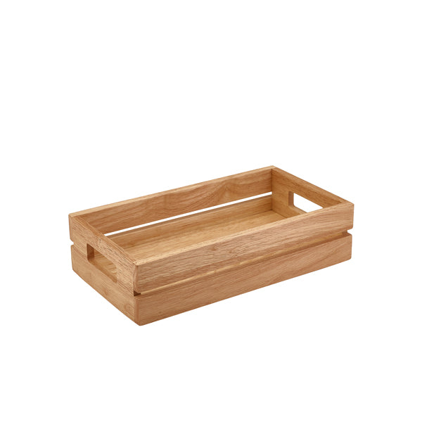 Genware Hevea Wood Low Box/ Riser GN 1/2