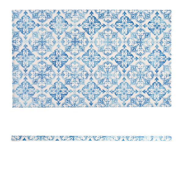GenWare Melamine Blue Talavera GN 1/1 Slab 53 x 32.5cm