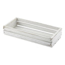 Genware White Wash Wooden Crate 25 x 12 x 5cm pack of 1