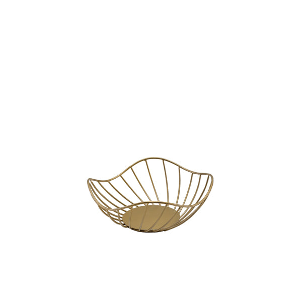 GenWare Lotus Leaf Gold Wire Basket 20 x 8cm Per Case of 1
