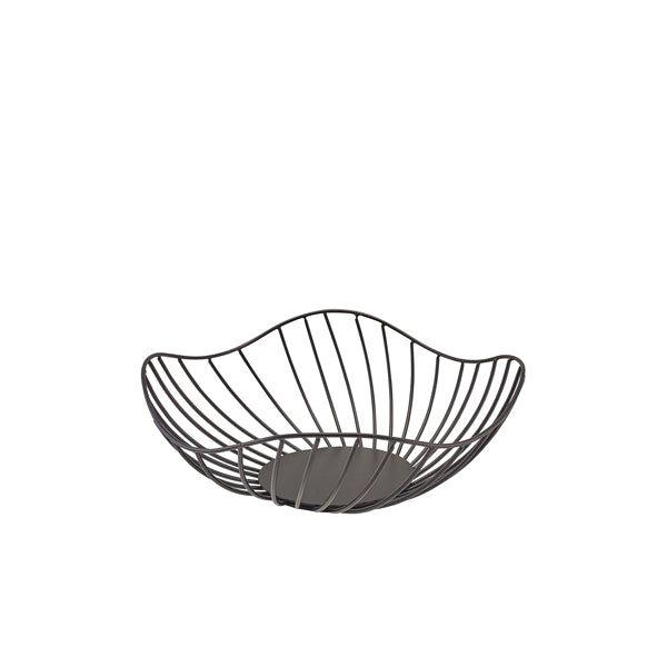 GenWare Lotus Leaf Black Wire Basket 28.5 x 10cm Per Case of 1