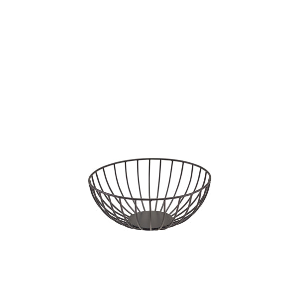 GenWare Round Black Wire Basket 20 x 8cm Per Case of 1