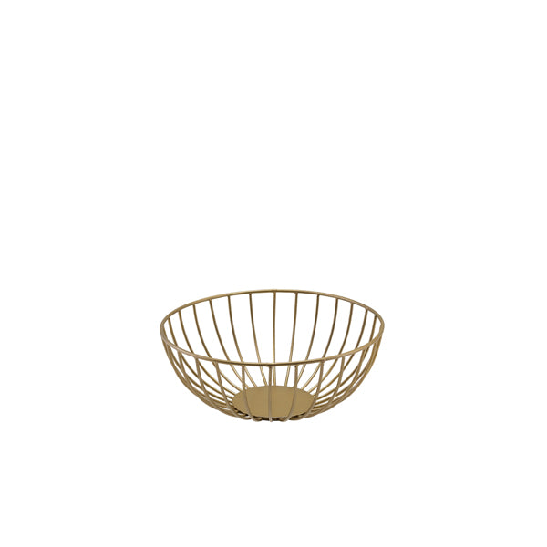 GenWare Round Gold Wire Basket 20 x 8cm Per Case of 1