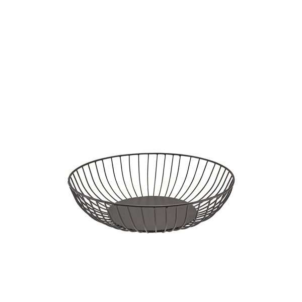 GenWare Round Black Wire Basket 27 x 7cm Per Case of 1