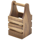 Acacia Wood Cutlery Holder 10 x 10 x 20cm pack of 1