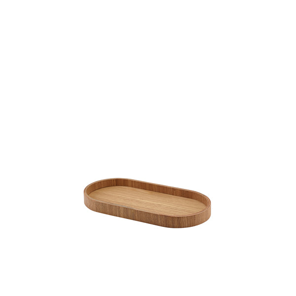 GenWare Oval Light Wood Veneer Tray 23 x 11cm Per Case of 1
