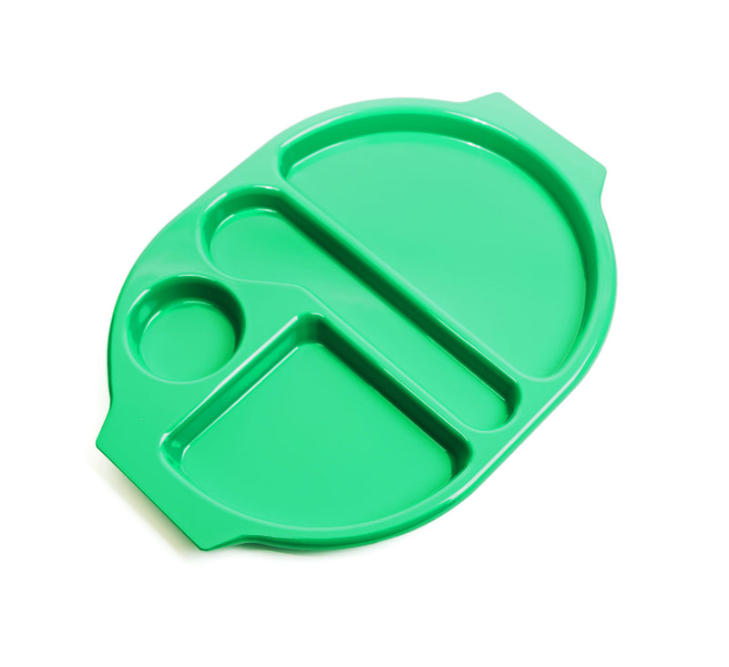 Large Emerald Green Meal Tray with 4 Compartments