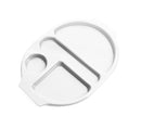 Large White Meal Tray with 4 Compartments