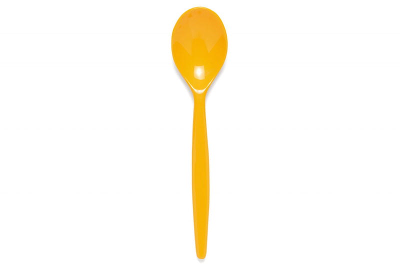 Standard Yellow Dessert Spoon – Reusable Cutlery