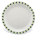 Large Lime & Black Stripes Patterned Duo Plate – 23cm