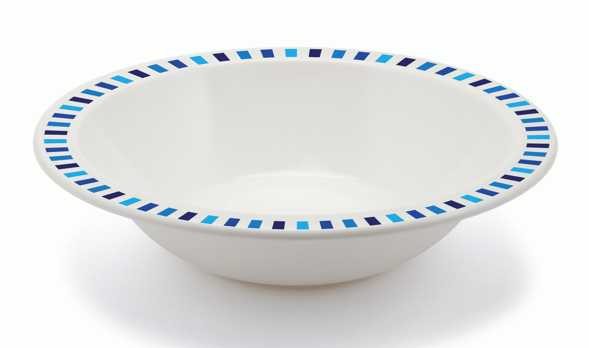 17.3cm Blue Stripes Patterned Duo Bowl – Polycarbonate