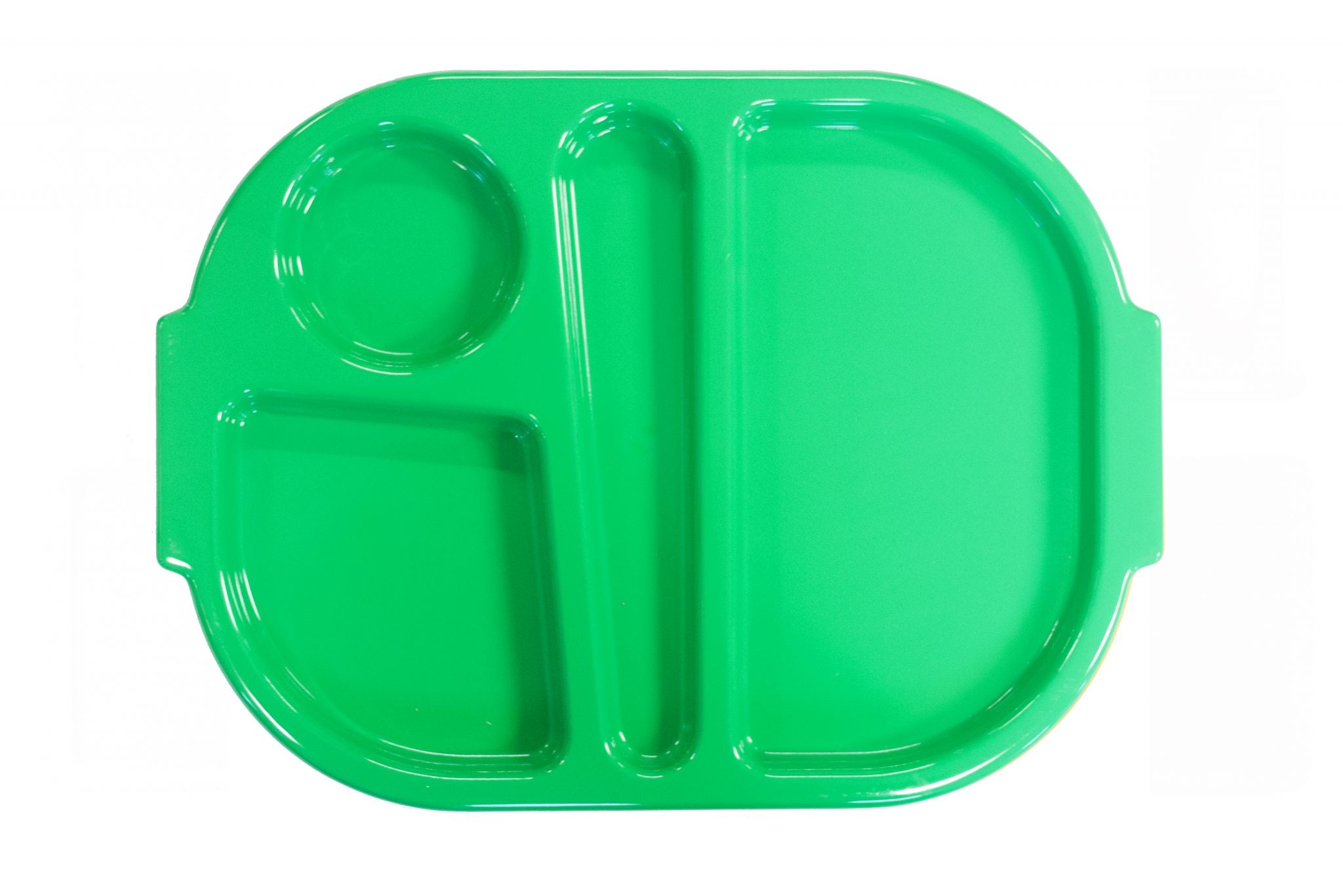 Small Emerald Green Meal Tray with 4 Compartments