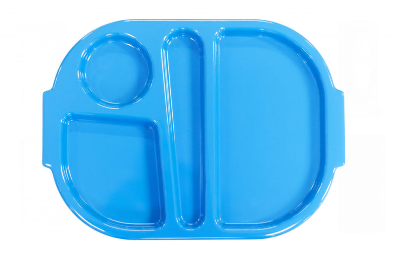 Small Med Blue Meal Tray with 4 Compartments
