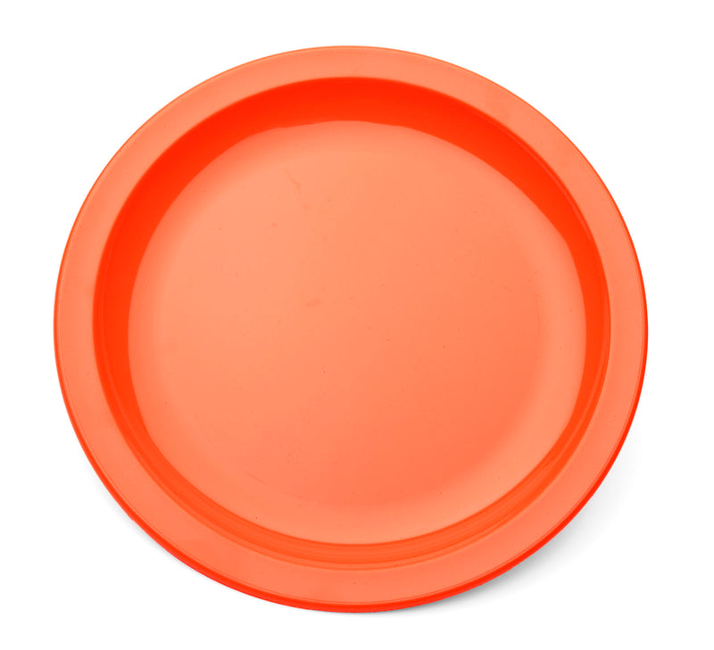17cm narrow rimmed dinner plate made from virtually unbreakable polycarbonate