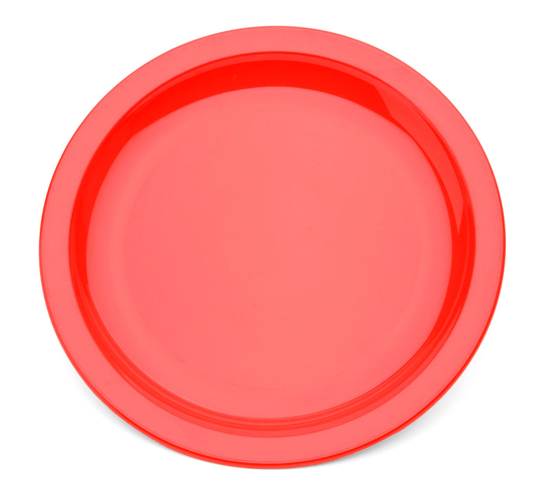 17cm narrow rimmed dinner plate made from virtually unbreakable polycarbonate