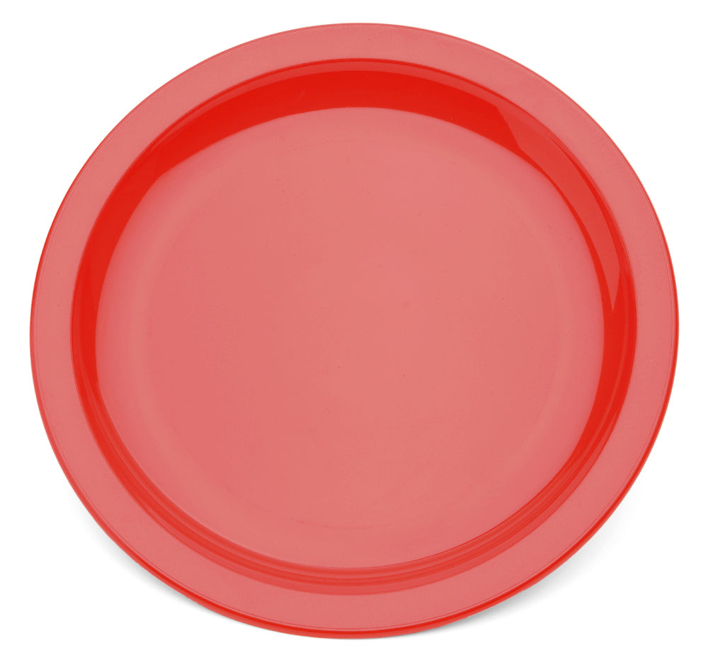 Small Red Antibacterial Plate – Narrow Rimmed