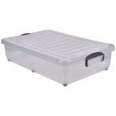 Storage Box 40L W/ Clip Handles On Wheels pack of 4