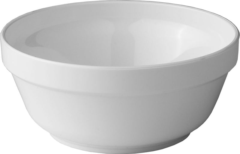 450ml white round bowl made from virtually unbreakable polycarbonate