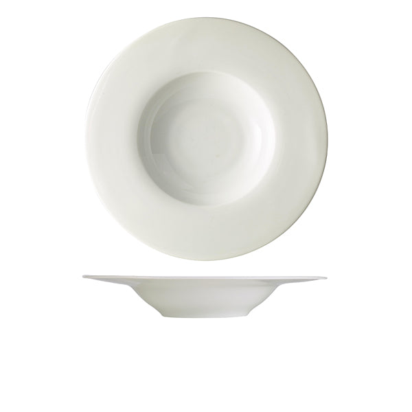 Genware Porcelain Wide Rim Pasta Plate 30cm/ 12" pack of 6
