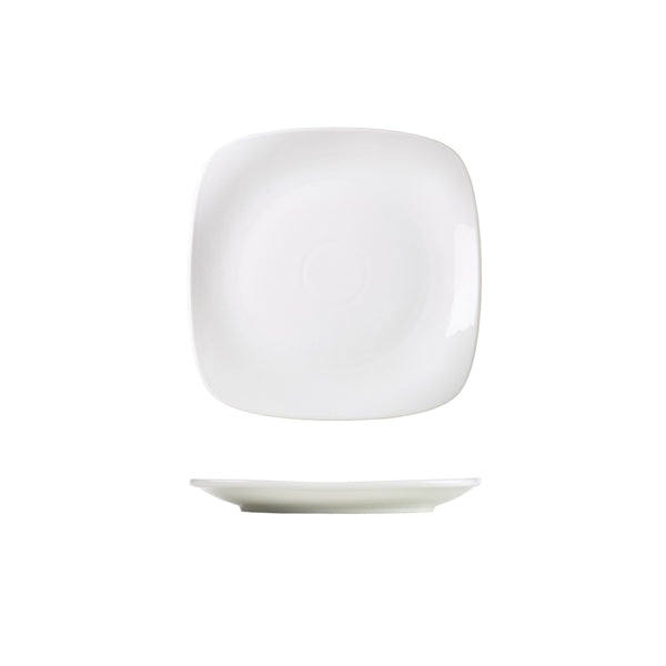 Stephens Porcelain Rounded Square Plate 17cm/6.5" (Box of 6)