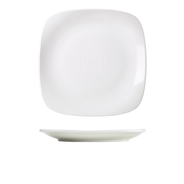 Stephens Porcelain Rounded Square Plate 27cm/10.5" (Box of 6)