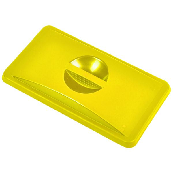 Yellow Closed Lid For Slim Recycling Bin