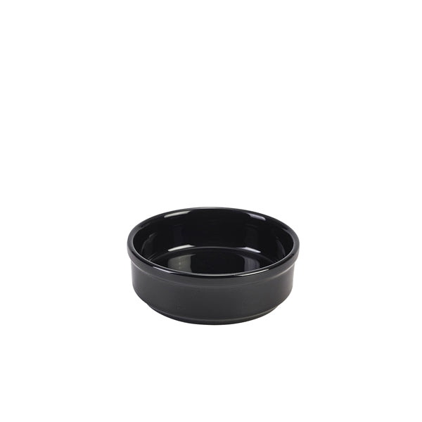 Stephens Porcelain Black Round Dish 10cm/4" (Box of 6)