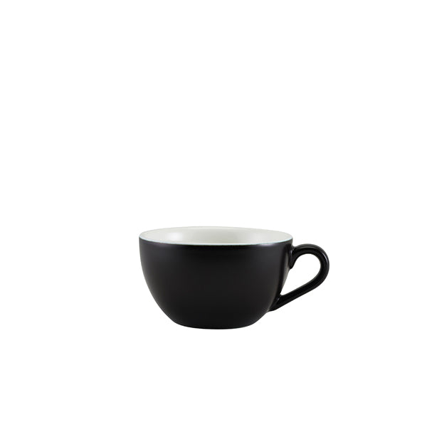 Stephens Porcelain Matt Black Bowl Shaped Cup 17.5cl/6oz (Box of 6)