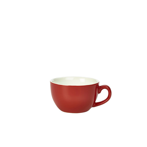 Stephens Porcelain Red Bowl Shaped Cup 17.5cl/6oz (Box of 6)