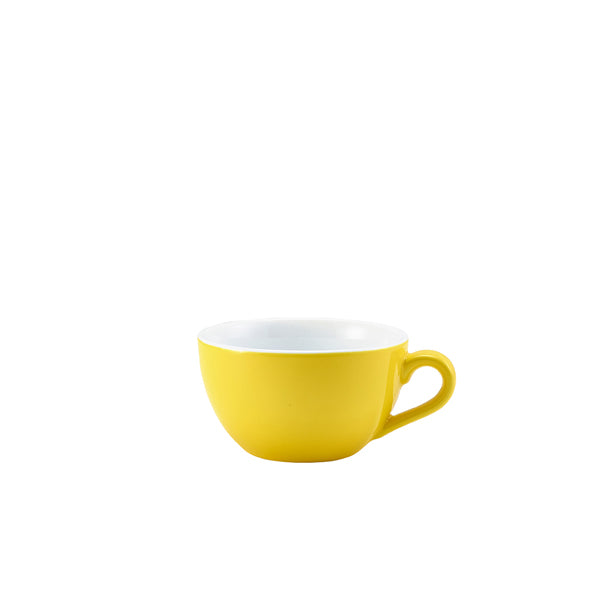 Stephens Porcelain Yellow Bowl Shaped Cup 17.5cl/6oz (Box of 6)