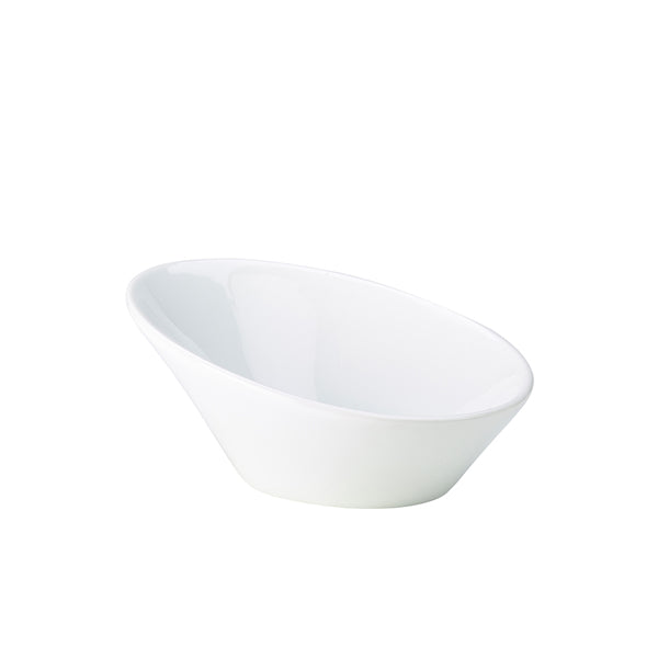 Genware Porcelain Oval Sloping Bowl 21cm/ 8.25" pack of 6