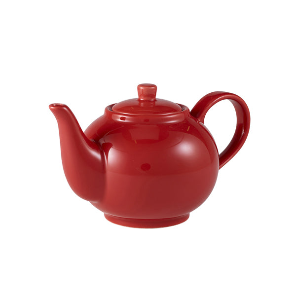 Stephens Porcelain Red Teapot 45cl/15.75oz (Box of 6)
