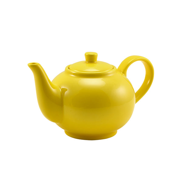 Stephens Porcelain Yellow Teapot 45cl/15.75oz (Box of 6)