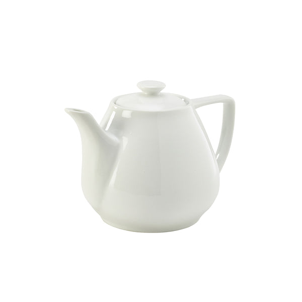 Genware Porcelain Contemporary Teapot 92cl/ 32oz pack of 6