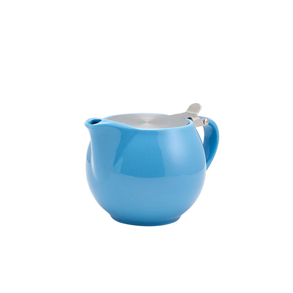 GenWare Porcelain Blue Teapot with St/ St Lid & Infuser 50cl/ 17.6oz pack of 6