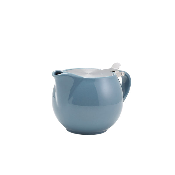 Porcelain Grey Teapot with St/ St Lid & Infuser 50cl/ 17.6oz