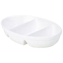 R.G.3 Divided Veg. Dish 28cm White pack of 4
