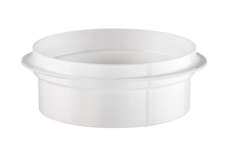 450ml round white dish with handles. Ideal for individual portions of food. Made from virtually unbreakable polycarbonate. Optional clear lid available, ideal for storage and freshness