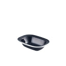 Enamel Pie Dish Black with White Rim 16cm pack of 12