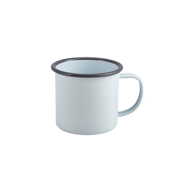Enamel Mug White with Grey Rim 36cl/12.5oz