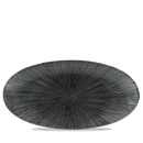 Studio Prints Agano Black Oval Chefs Plate 13 3/4X6 3/4" Box 6