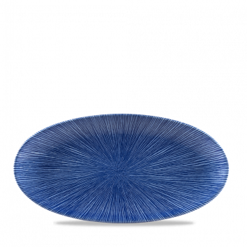Studio Prints Agano Blue Oval Chefs Plate 11 4/5X5 3/4" Box 12