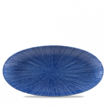 Studio Prints Agano Blue Oval Chefs Plate 13 3/4X6 3/4" Box 6