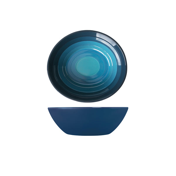 Azure Blue Atlantis Melamine Oval Bowl 23 x 20.5 x 7.5cm pack of 6